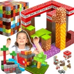 KLOCKI KONSTRUKCYJNE PIXEL KLOCKI MAGNETYCZNE 87 SZTUK SZEŚCIANY 2 LUDZIKI