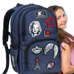 STARTER PLECAK DO SZKOŁY 2-KOMOROWY MŁODZIEŻOWY SZKOLNY NASZYWKI