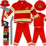 Strój przebranie dla chłopca kostium Strażak / rozmiar S 98-110