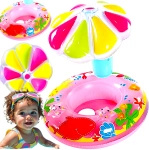 DMUCHANE KOŁO DO PŁYWANIA SIEDZISKO Z DASZKIEM MATERAC DLA NAJMŁODSZYCH