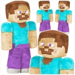 PLUSZOWA MASKOTKA MINECRAFT STEVE DIAMENTOWY 22CM MIĘKKA PRZYTULANKA Z GRY