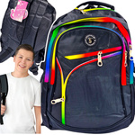 PLECAK SZKOLNY DLA CHŁOPCA DZIEWCZYNKI CZARNY 3 KOMOROWY MODNY DO SZKOŁY