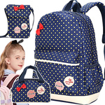 PLECAK SZKOLNY 3w1 PIÓRNIK SASZETKA TOREBKA DLA DZIEWCZYNKI STYLOWY ZESTAW
