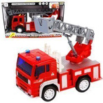 DUŻY WÓZ STRAŻACKI STRAŻ POŻARNA DŹWIG DRABINA ŚWIATŁO DŹWIĘK 35cm