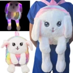 PLECAK DZIECIĘCY DLA PRZEDSZKOLAKA KRÓLICZEK ŚWIECI RUCHOME USZY KRÓLIK