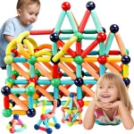 KLOCKI MAGNETYCZNE KONSTRUKCYJNE 42 ELEMENTY  MEGA DUŻY ZESTAW EDUKACYJNE